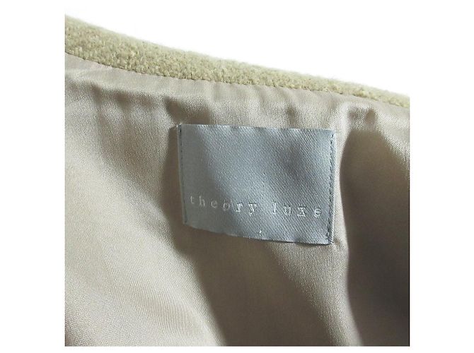 Abrigo de mezcla de lana y angora luxe theory Beige - vista 6
