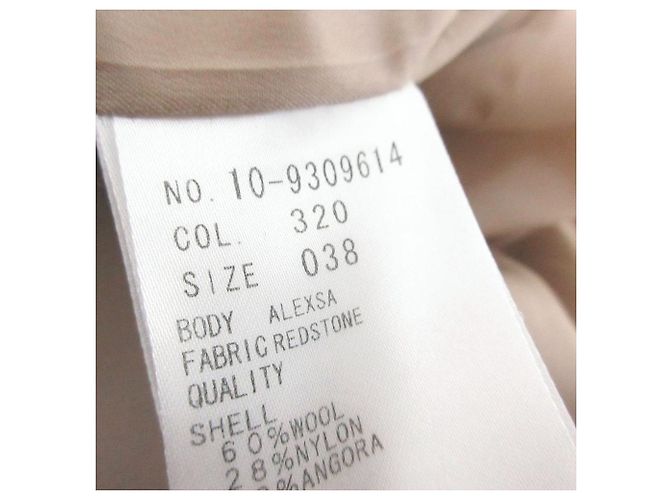 Abrigo de mezcla de lana y angora luxe theory Beige - vista 7