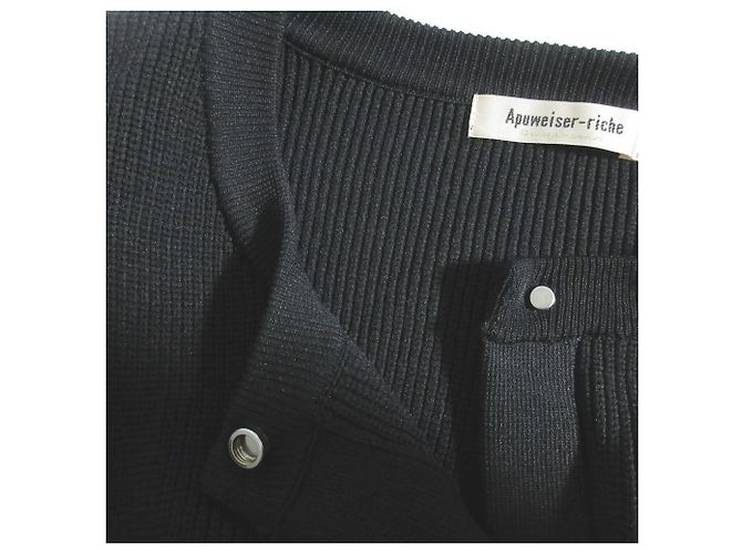 Autre Marque Cardigan in maglia Apuweiser-riche Nero - vista 5