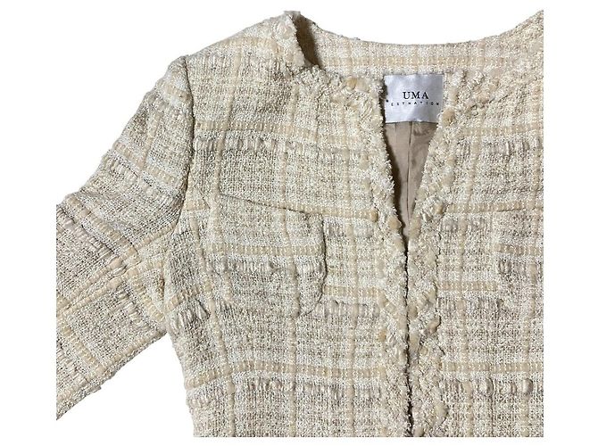 Autre Marque Chaqueta de Tweed UMA ESTNATION Crudo - vista 3