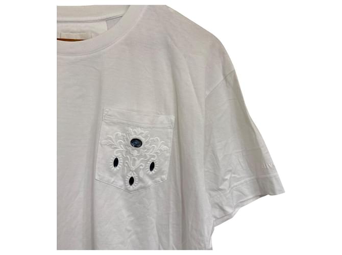 Camiseta de algodón con bordado de bolsillo Givenchy Blanco - vista 3
