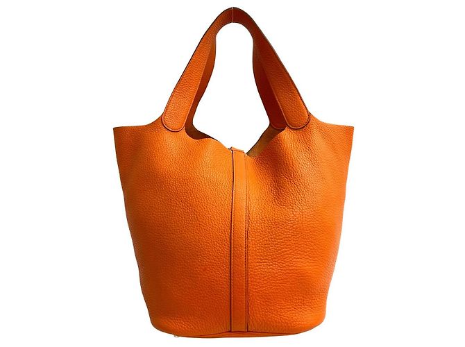 Hermès Picotin Lock GM Kalbsleder Handtasche Orange - Ansicht 4