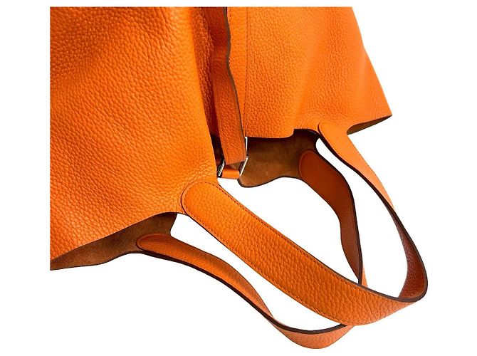 Hermès Picotin Lock GM Kalbsleder Handtasche Orange - Ansicht 5