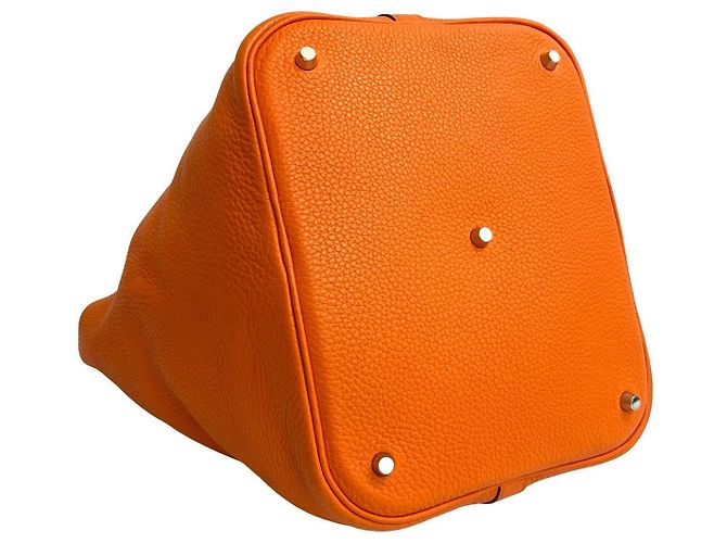 Hermès Picotin Lock GM Kalbsleder Handtasche Orange - Ansicht 8