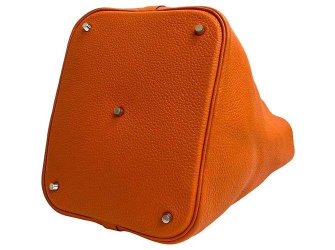 Hermès Picotin Lock GM Kalbsleder Handtasche Orange - Ansicht 9