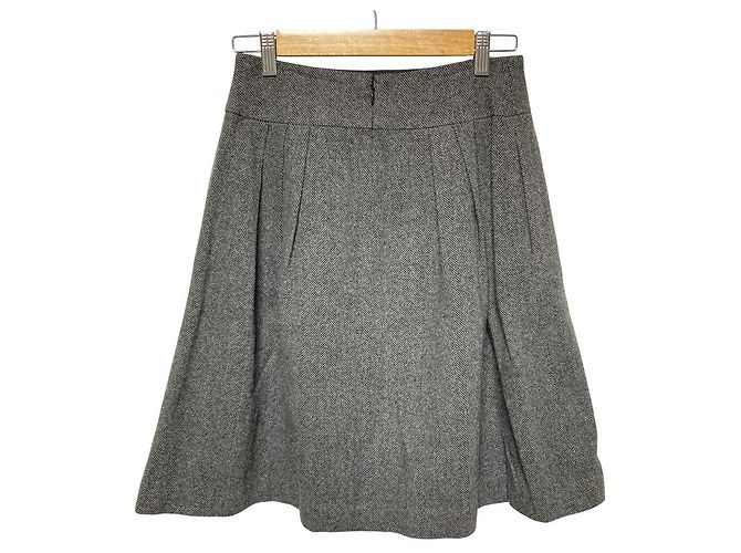 Autre Marque Falda de tweed de espiga MARGARET HOWELL Castaño - vista 2