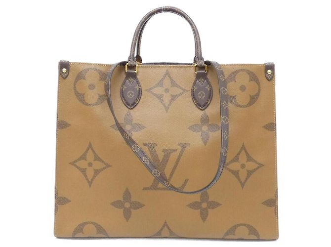 Borsa Tote Louis Vuitton OnTheGo Monogram Giant Marrone - vista 2