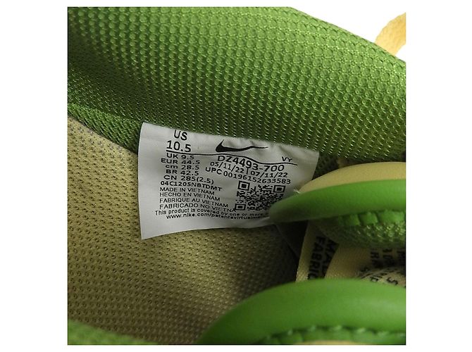 Autre Marque Nike Air Force 1 Wildleder-Sneaker Grün Orange Gelb - Ansicht 7