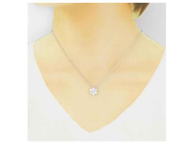 Autre Marque Collana di Diamanti PT900/PT850 Argento - vista 6