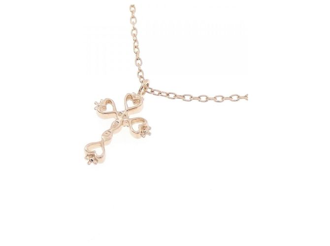Autre Marque Collana in oro rosa K10 e diamanti - vista 4