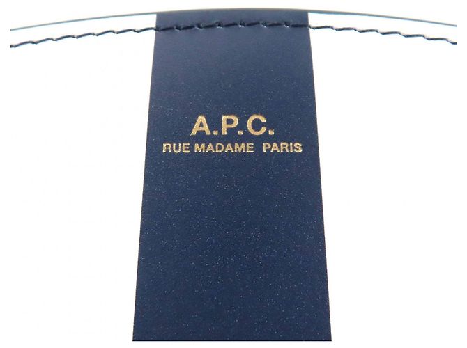 Apc A.P.C. sac demi-lune borsa a tracolla in pelle Blu - vista 10