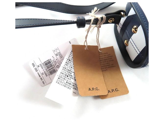 Apc A.P.C. sac demi-lune borsa a tracolla in pelle Blu - vista 13