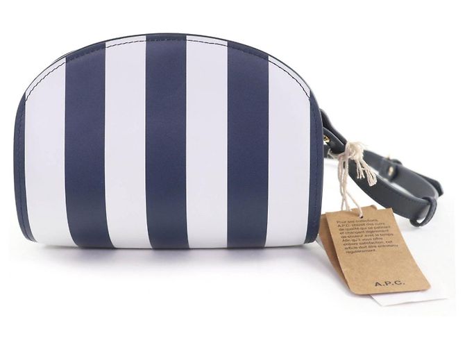 Apc A.P.C. sac demi-lune borsa a tracolla in pelle Blu - vista 3
