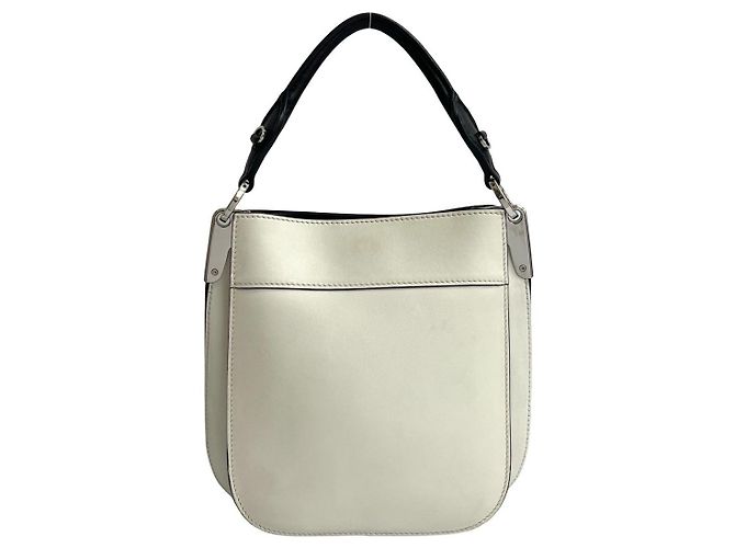 Bolso 2way de cuero Prada Negro Blanco - vista 4