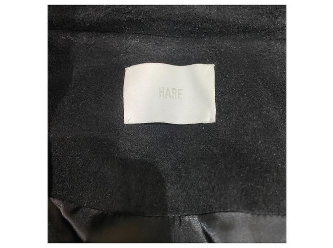 Autre Marque Abrigo de mezcla de lana HARE Negro - vista 4