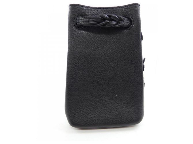 Autre Marque Bolso de hombro de cuero HIROFU Negro - vista 3