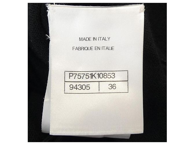 Chanel Seiden-Kaschmir-Kleid Schwarz - Ansicht 4