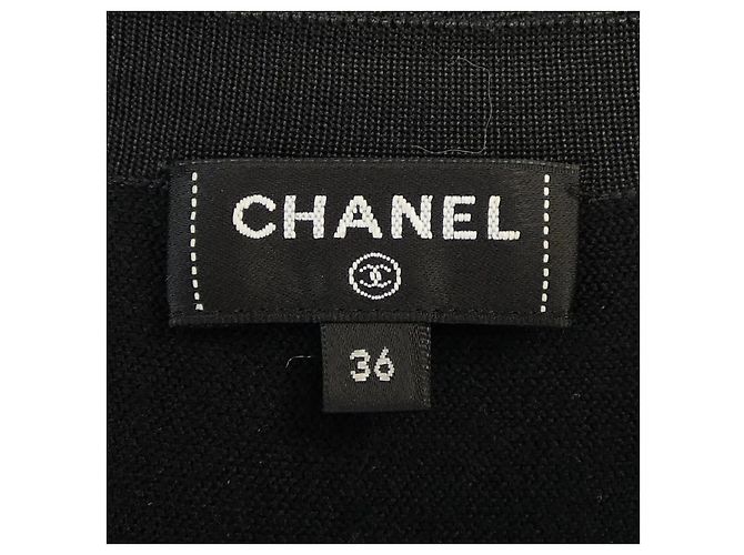 Chanel Seiden-Kaschmir-Kleid Schwarz - Ansicht 5