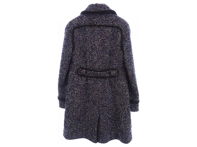 Cappotto in cashmere Chanel Bianco Rosso Blu Blu navy - vista 2