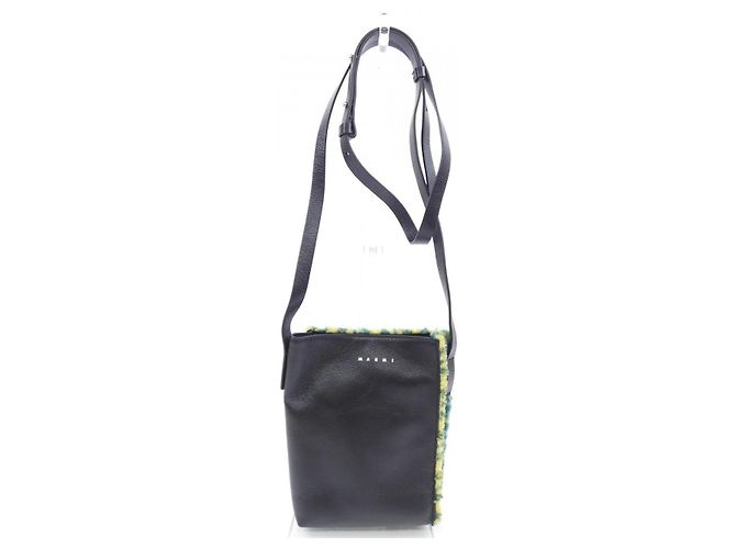 Marni MUSEO Tasche Schwarz Grün - Ansicht 3