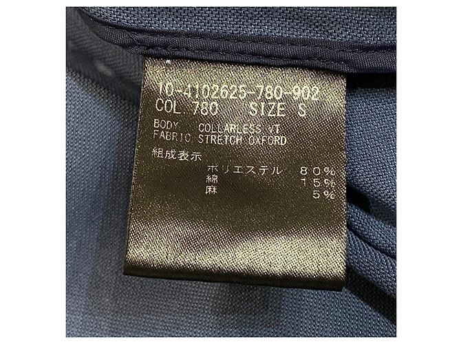 Chaleco STRETCH OXFORD sin cuello Theory Azul - vista 6