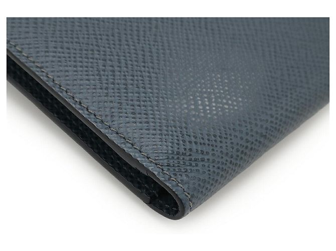 Autre Marque Cartera larga de cuero Windsor Grain Globe-Trotter Azul Azul marino - vista 3