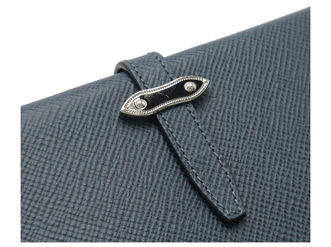 Autre Marque Cartera larga de cuero Windsor Grain Globe-Trotter Azul Azul marino - vista 4