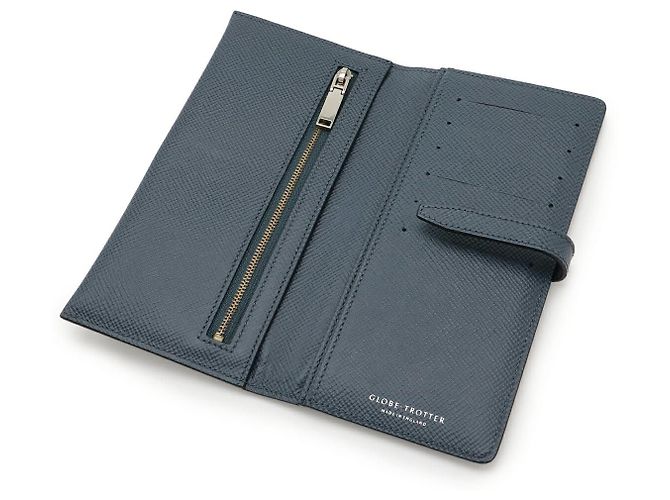 Autre Marque Cartera larga de cuero Windsor Grain Globe-Trotter Azul Azul marino - vista 5