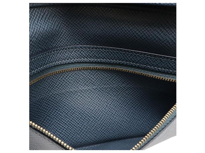Autre Marque Cartera larga de cuero Windsor Grain Globe-Trotter Azul Azul marino - vista 8