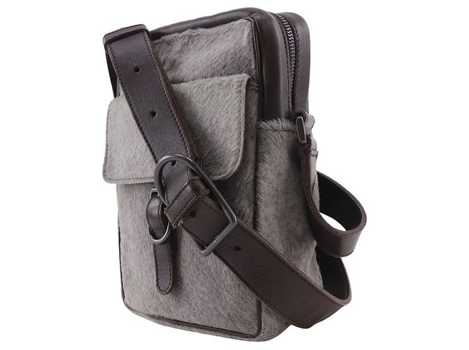 Borsa a tracolla 2way in pelo di vitello e pelle di vitello Bottega Veneta Marrone - vista 2