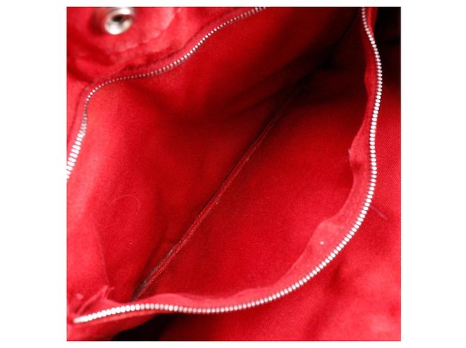 Hermès Borsa in tela Hermes DeauvillePM Rosso - vista 7