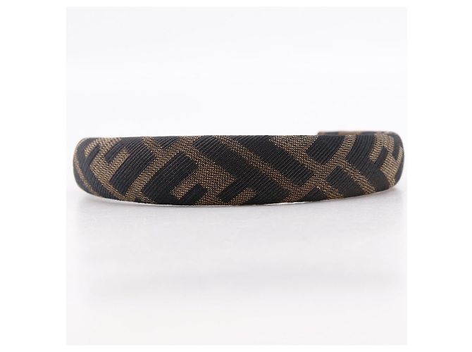 Fendi Zucca Nylon Canvas Haarreif Braun - Ansicht 4