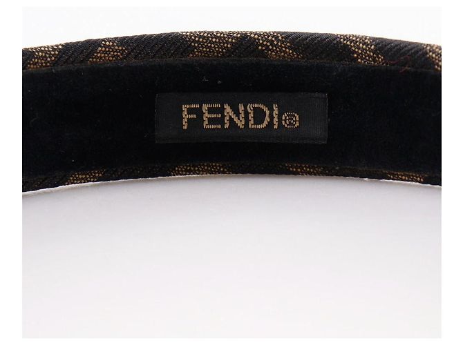 Fendi Zucca Nylon Canvas Haarreif Braun - Ansicht 5