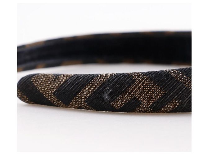 Fendi Zucca Nylon Canvas Haarreif Braun - Ansicht 6