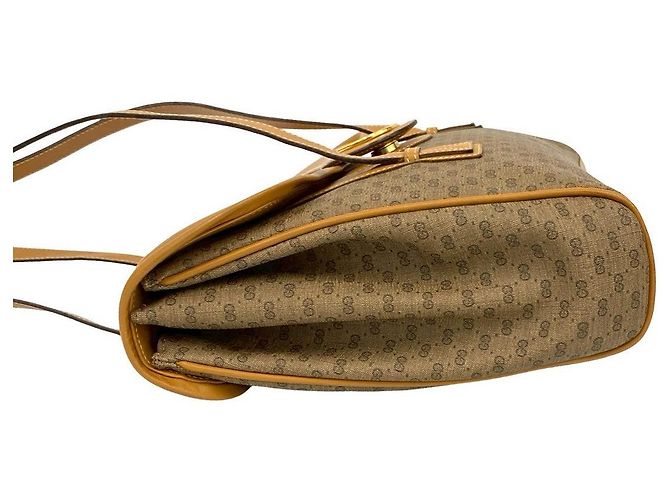 Borsa a tracolla in pelle Micro GG Gucci Marrone - vista 7