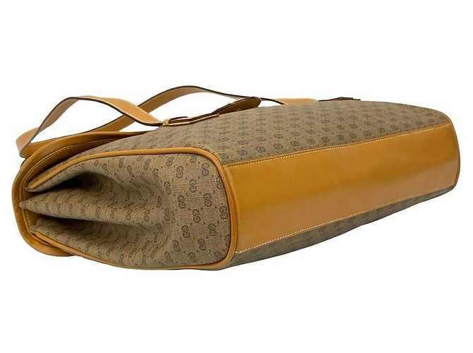 Borsa a tracolla in pelle Micro GG Gucci Marrone - vista 8