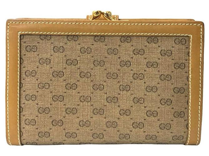 Cartera de piel con doble anclaje Gucci Castaño - vista 3