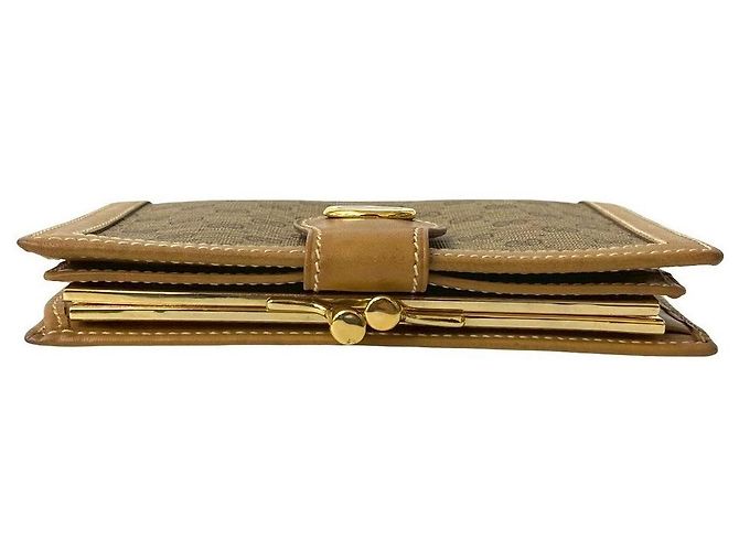 Cartera de piel con doble anclaje Gucci Castaño - vista 4