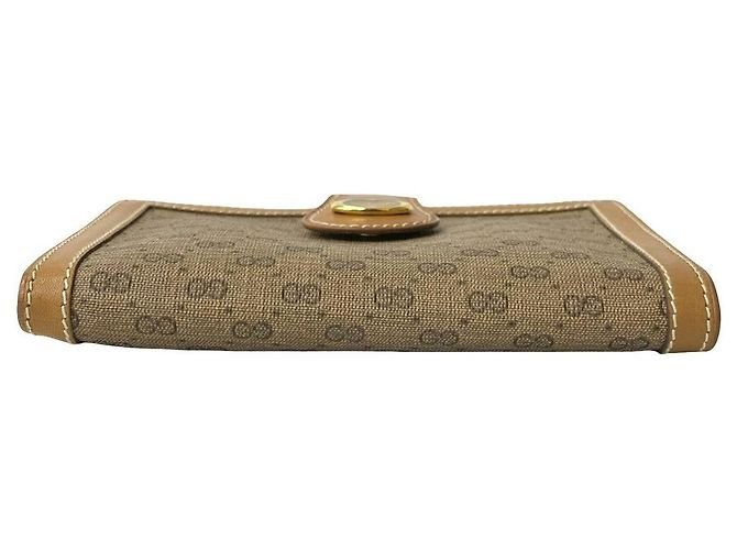 Cartera de piel con doble anclaje Gucci Castaño - vista 7