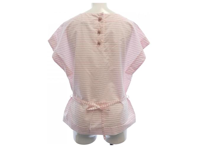 Top Chanel Rosa Blanco - vista 2