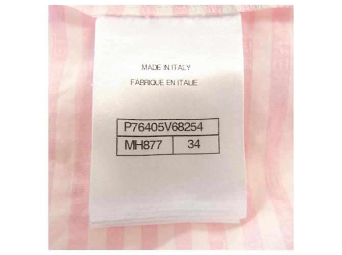 Top Chanel Rosa Blanco - vista 5