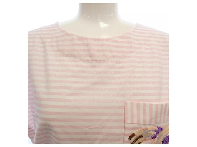 Top Chanel Rosa Blanco - vista 6