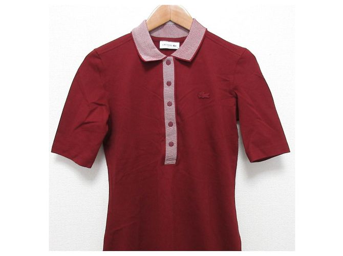 Autre Marque Lacoste Polo-Kleid Braun Bordeaux - Ansicht 3
