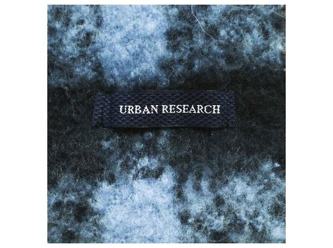 Autre Marque Sciarpa a quadri con frange URBAN RESEARCH Marrone Blu - vista 3