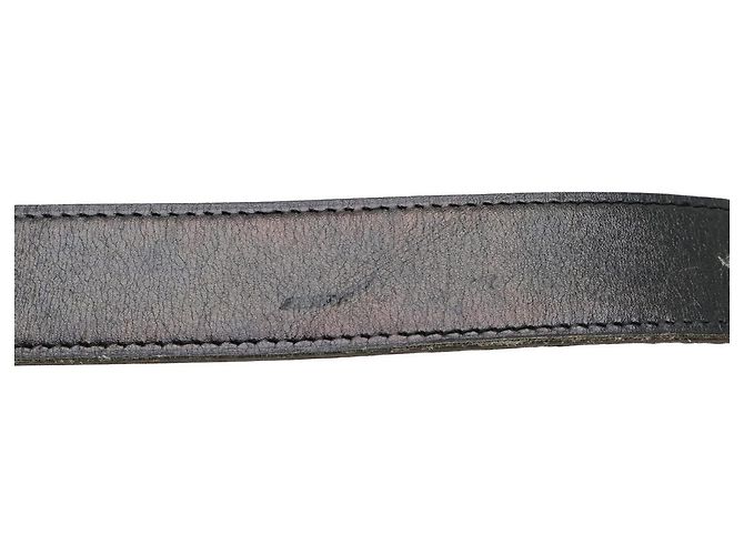 Cintura Hermès H Togo Box Calf Nero Blu - vista 5