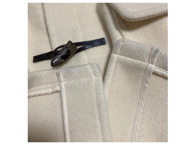 Autre Marque beautiful people Duffle Coat Abrigo de Lana Blanco Blanco roto - vista 10
