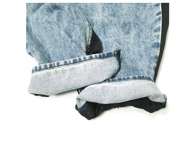Autre Marque Jeans de denim con combinación de nylon y lavado químico stein Azul - vista 10
