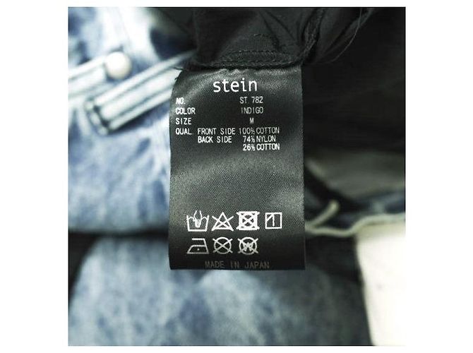 Autre Marque Jeans de denim con combinación de nylon y lavado químico stein Azul - vista 12