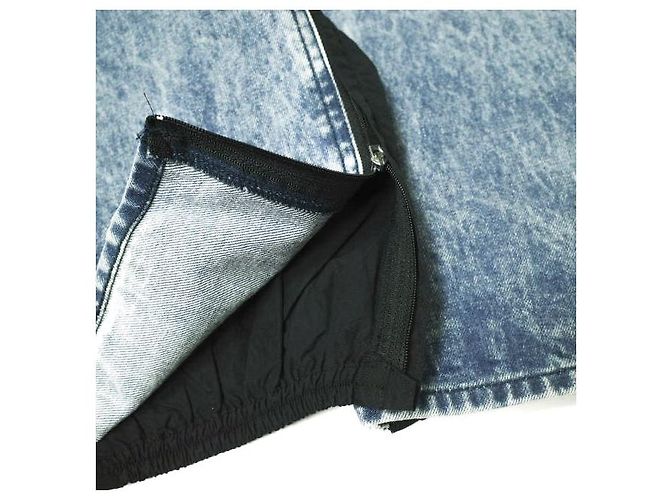 Autre Marque Jeans de denim con combinación de nylon y lavado químico stein Azul - vista 9