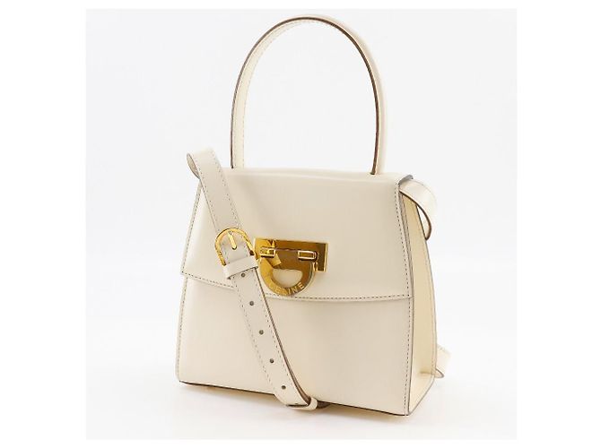 Céline Borsa a 2 vie in pelle di vitello Celine Bianco - vista 3